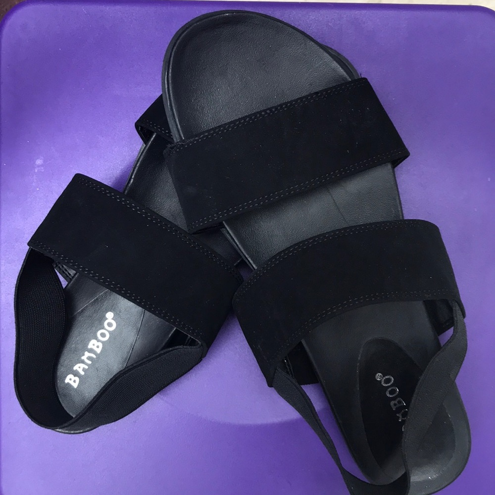 Bamboo Black Sandals